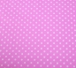 Preview: Babydecke Bio-Plüsch in pink mit weißen Punkten