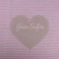 Preview: Fussenegger Babydecke Juwel 626614 "Herz" rosa/natur