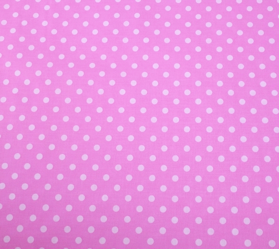 Babydecke Bio-Plüsch in pink mit weißen Punkten