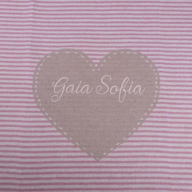 Fussenegger Babydecke Juwel 626614 "Herz" rosa/natur