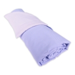 LEOFREY Babydecke Bio-Plüsch in Vichy Karo hellblau