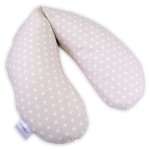 Nackenkissen inkl. Bezug in beige mit weißen Sternen