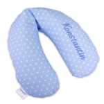 Nackenkissen Sterne hellblau inkl. Namen-Stickerei