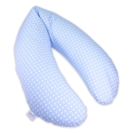 LEOFREY Stillkissen 185cm - hellblau mit großen weißen Punkten